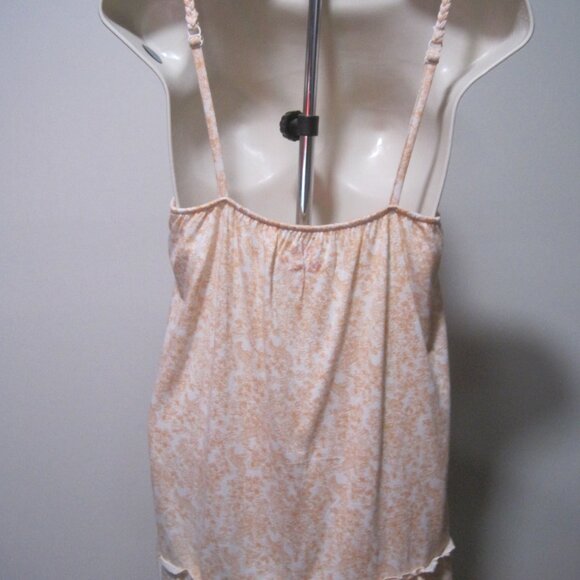 MUDD Adj. Braided Spaghetti Strap Womens Large Halter Tank Top Orange Floral - Picture 5 of 8